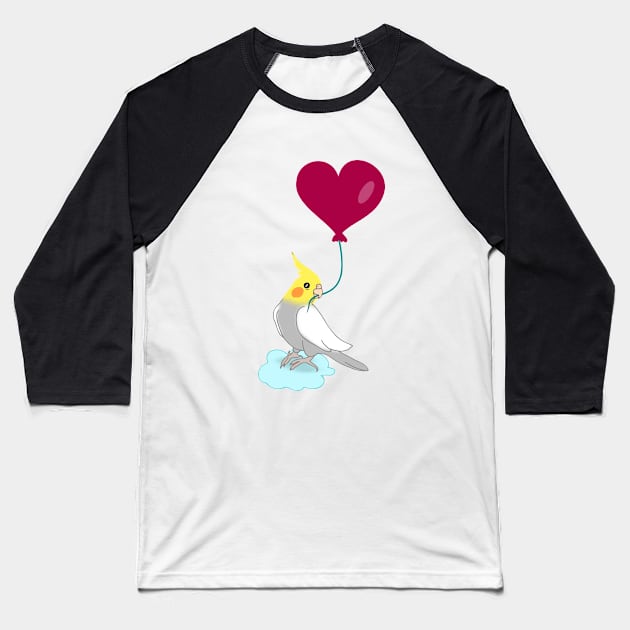 birb love valentine's Baseball T-Shirt by FandomizedRose